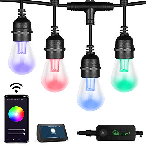 Outdoor String Lights – Patio Lights Outdoor RGB & White Color LED...