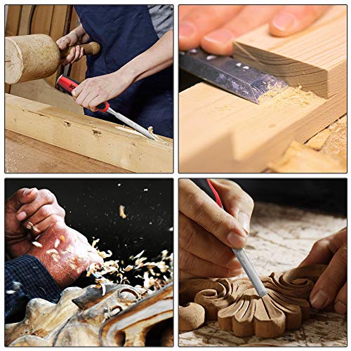 XOOL 3-piece Wood Chisel Set with Wallet, Steel Construction, Soft...