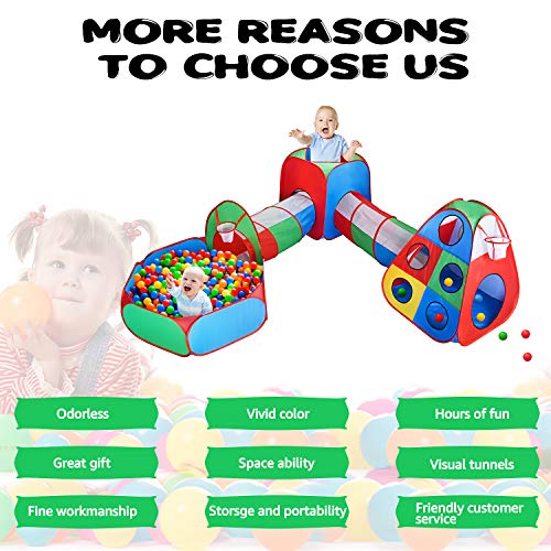 Kids Play Tents 5pcs Kids Play Tunnels Toy Tents Pop Up Tents kids...