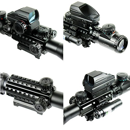 Hunting Rifle Scope Combo C4-12x50EG Dual Illuminated with Laser s...