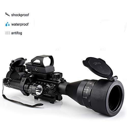 Hunting Rifle Scope Combo C4-16x50 Dual Illuminated with Green Las...
