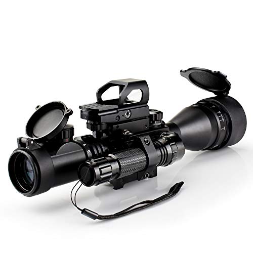 Hunting Rifle Scope Combo C4-16x50 Dual Illuminated with Green Las...