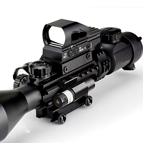 Hunting Rifle Scope Combo C4-16x50 Dual Illuminated with Green Las...