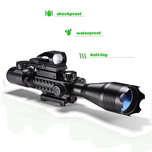 Hunting Rifle Scope Combo C4-16x50EG Dual Illuminated with Green L...