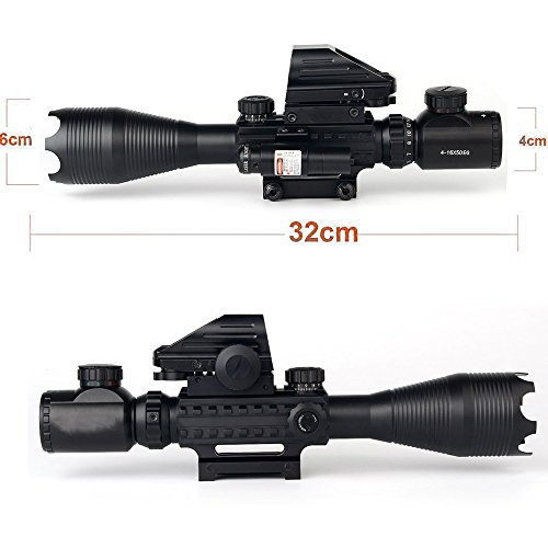 Rifle Scope Combo C4-16x50EG with Laser and 4 Holographic Red&Gree...