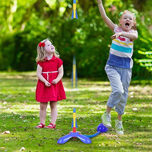 Toy Rocket Launcher for Kids, Outdoor Air Rocket Toys with Launche...