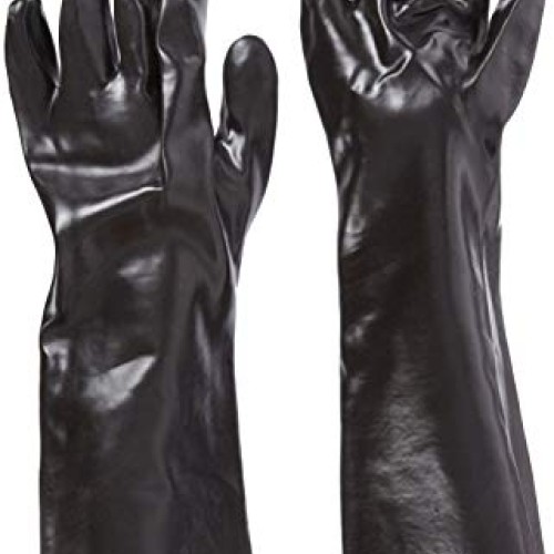18” Chemical Resistant Gloves - Heavy Duty, PVC Coated, Comfort Li...