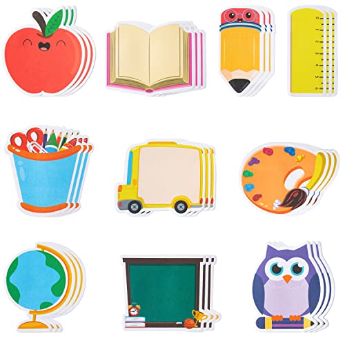 Xqumoi 600Pcs Back to School Sticky Notes Pencil Ruler Book Blackb...