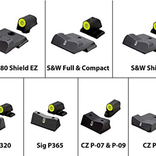 XS Sights DXT2 Pistol Sights S&W M&P Shield, Yellow