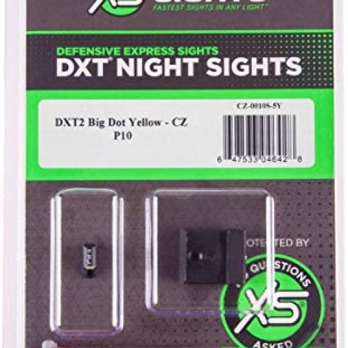 XS Sights DXT2 Pistol Sights S&W M&P Shield, Yellow