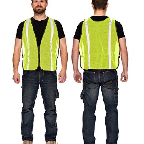 XSHIELD XS0008-10,High Visibility Safety Vest with Silver Stripe,A...