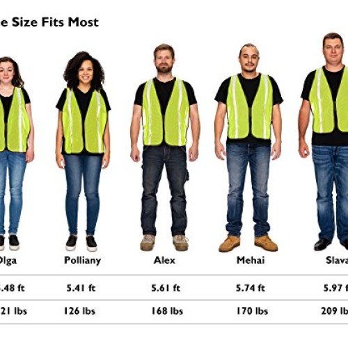 XSHIELD XS0008-10,High Visibility Safety Vest with Silver Stripe,A...