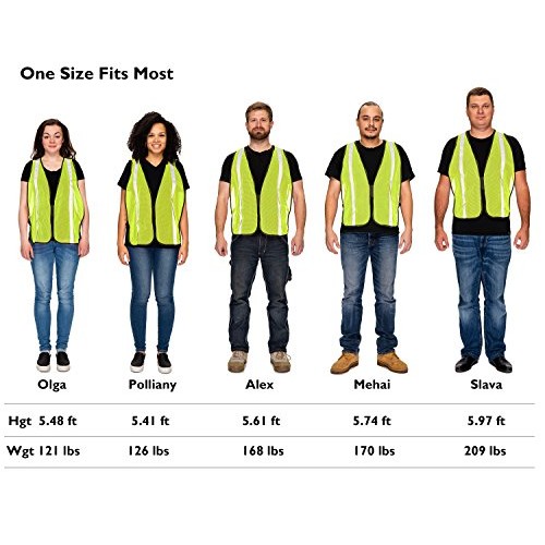XSHIELD XS0008-10,High Visibility Safety Vest with Silver Stripe,A...