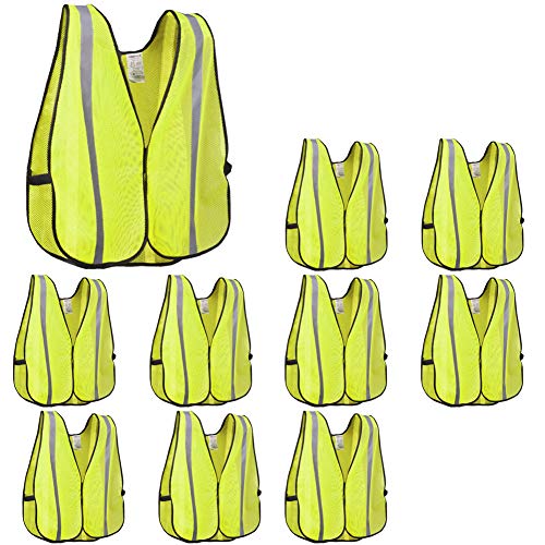XSHIELD XS0008-10,High Visibility Safety Vest with Silver Stripe,A...