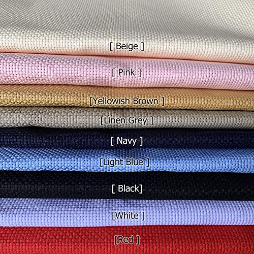 11CT Counted Aida Cloth Cross Stitch Embroidery Fabric, Linen Grey...