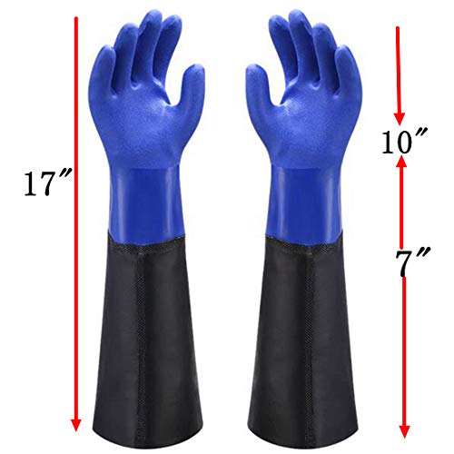 Waterproof PVC Coated Glove with Cotton Liner,Heavy Duty Latex Glo...