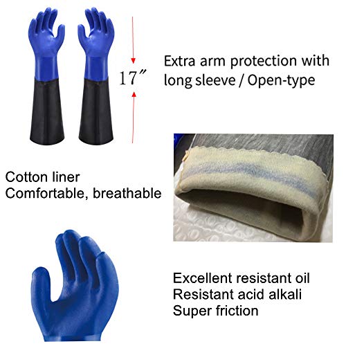 Waterproof PVC Coated Glove with Cotton Liner,Heavy Duty Latex Glo...