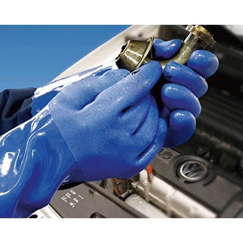 Waterproof PVC Coated Glove with Cotton Liner,Heavy Duty Latex Glo...