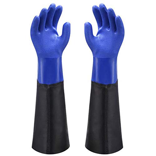 Waterproof PVC Coated Glove with Cotton Liner,Heavy Duty Latex Glo...