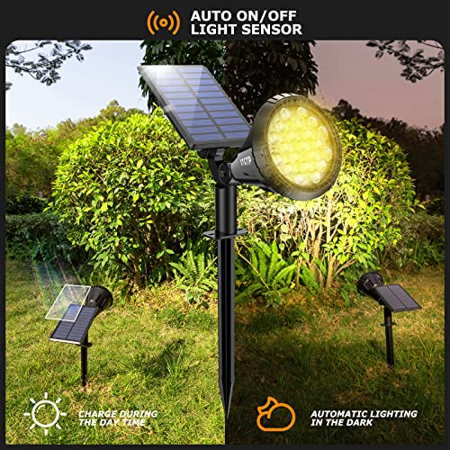 XTGTP Solar Spot Lights Outdoor, 21 LEDs Solar Landscape Lights Au...