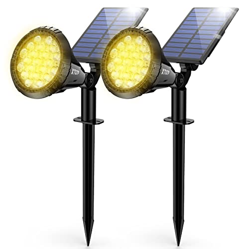 XTGTP Solar Spot Lights Outdoor, 21 LEDs Solar Landscape Lights Au...