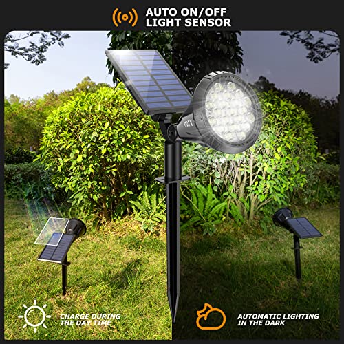 XTGTP Solar Spot Lights Outdoor, 21 LEDs Solar Outdoor Lights Auto...