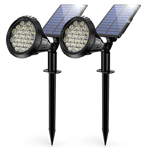 XTGTP Solar Spot Lights Outdoor, 21 LEDs Solar Outdoor Lights Auto...