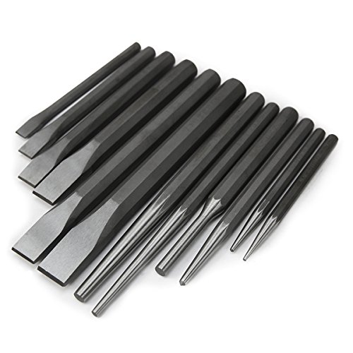 12pcs Professional Mechanics Punch and Chisel Set Taper Centre Pin...