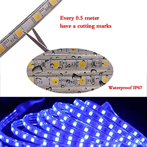XUNATA 82ft AC 110-120V Flexible RGB LED Strip Lights, Waterproof ...
