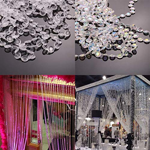 Xuprie 1 Pack Beads Octagonal Crystal Beads Window Door Curtains D...