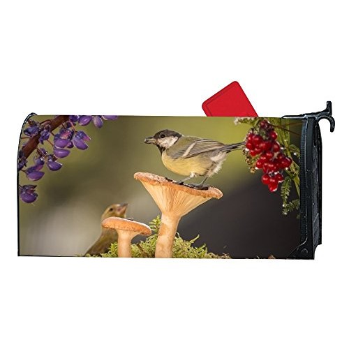 XW-FGF Berry Bird Flower Moss Mushroom Wildlife Magnetic mailbox c...