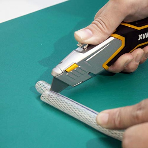 XW Retractable Utility Knife, Heavy Duty Box Cutter with 4 Spare B...