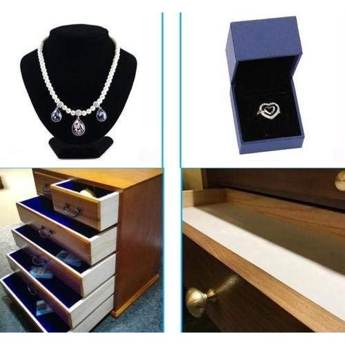 Self Adhesive Velvet Flock Contact Paper Roll Shelf Liner for Jewe...