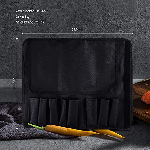 XYJ 8-pieces Stainless Steel Chef Knives Set Razor Sharp Paring Ut...