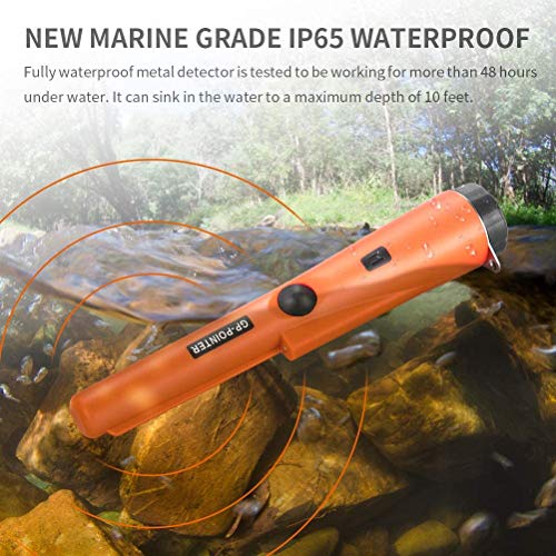 XYWN Metal Detector, IP66 Waterproof LED Pin Pointer 360° Scan Aut...