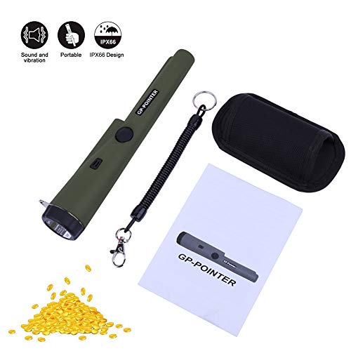 XYWN Metal Detector, IP66 Waterproof LED Pin Pointer 360° Scan Aut...