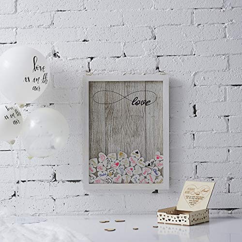 Y&K Homish Wedding Guest Book Wooden Picture Frame, Drop Top Frame...