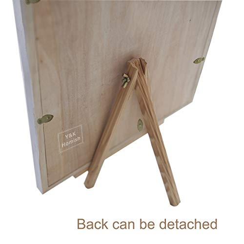 Y&K Homish Wedding Guest Book Wooden Picture Frame, Drop Top Frame...