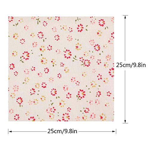 7 Pcs Cotton Craft Fabric Bundle Squares Patchwork Lint Floral Pat...