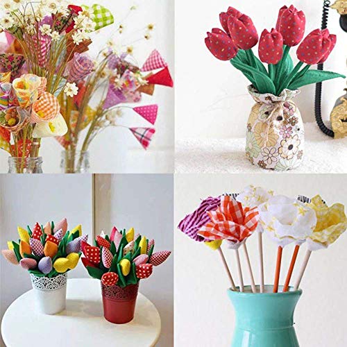 7 Pcs Cotton Craft Fabric Bundle Squares Patchwork Lint Floral Pat...