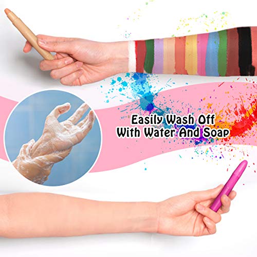 Paint Crayons Kit, Y.F.M Face&Body Paint Crayons, Safe, Non-Toxic ...