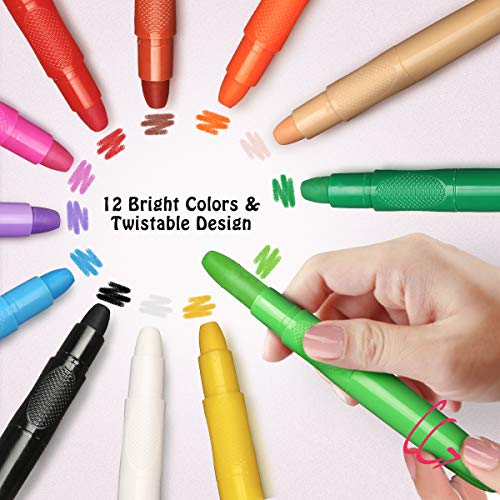 Paint Crayons Kit, Y.F.M Face&Body Paint Crayons, Safe, Non-Toxic ...
