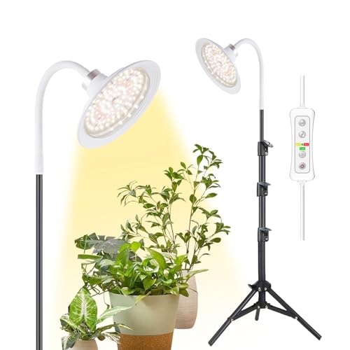yadoker Halo Grow Light, Full Spectrum LED Floor Plant Light for I...