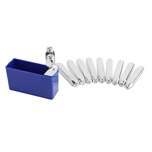12 Pack 6mm 1/4 Design Stamps, 12 Mixed Patterns Metal Punch Stam...