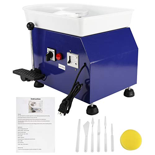 25CM 350W Electric Pottery Wheel Machine Ceramic Clay Work Forming...