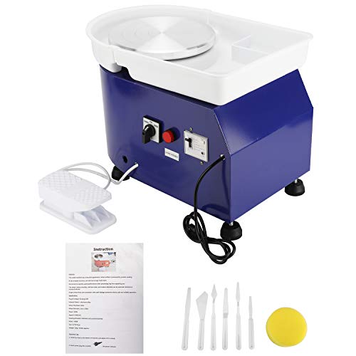 25CM 350W Electric Pottery Wheel Machine Ceramic Clay Work Forming...
