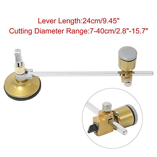 Portable Circular Glass Cutter Calibrated by Inch with Round Knob ...