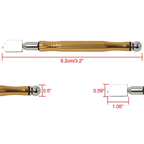 Portable Circular Glass Cutter Calibrated by Inch with Round Knob ...