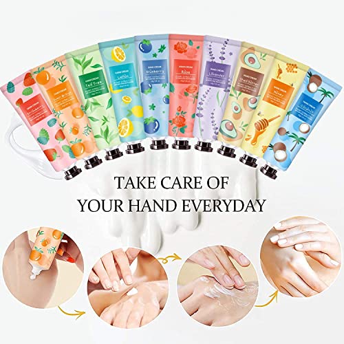 10 Pack Hand Cream for Dry Cracked Hands,Mothers Day Gifts for Wom...