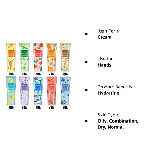 10 Pack Hand Cream for Dry Cracked Hands,Mothers Day Gifts for Wom...